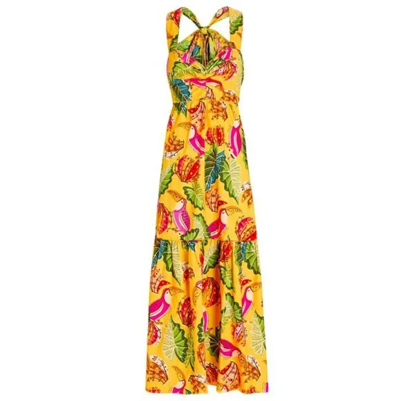 FARM RIO Beaks & Bananas Cotton Maxi Dress - Picture 2 of 12
